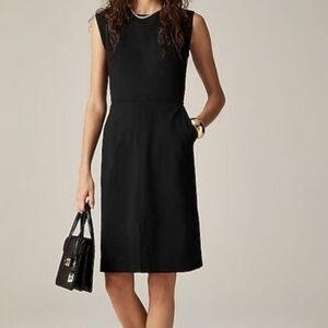 J.CREW Resume Dress in Italian Wool Blend Size 12 Black NEW Career Work CD369